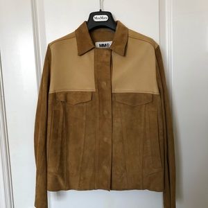 MM6 Maison Margiela Leather & Suede Fringe Jacket